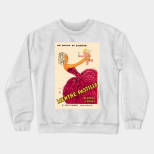 Menthe Pastille France Vintage Poster 1931 Crewneck Sweatshirt